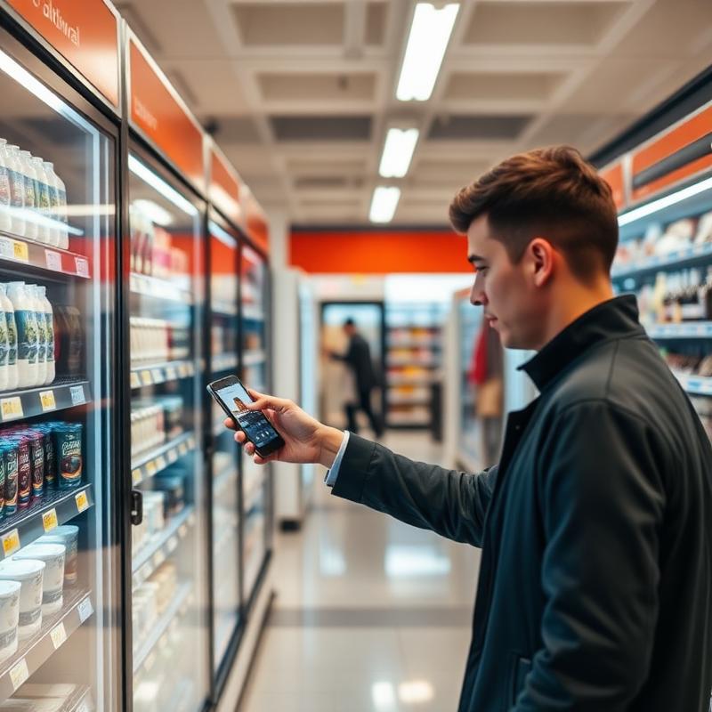 Cliente usando o mercado InMarket no condomínio